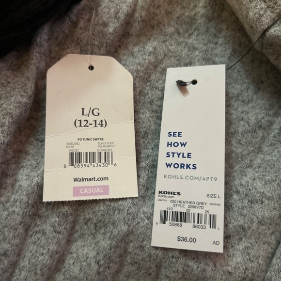 Bundle of 2 Turtle Neck Pull On Sweaters Size Large - Picture 2 of 5